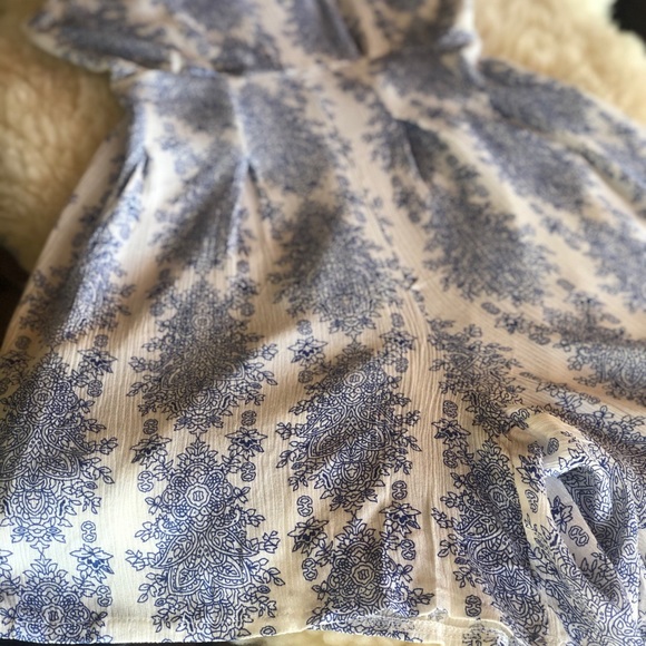 Chloe Blue Majesty Tie Back Romper - Picture 7 of 8